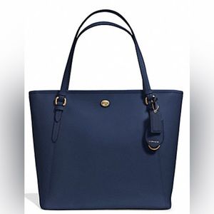 Coach leather zip top tote